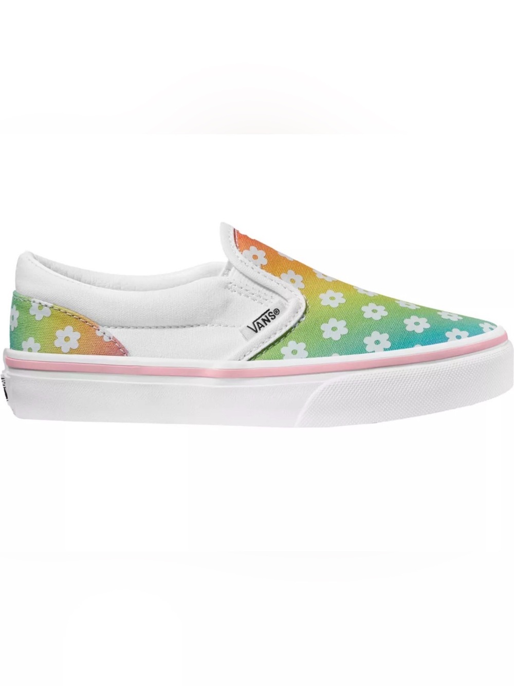 🆕 Vans toddler Slip-On Glow Rain True White